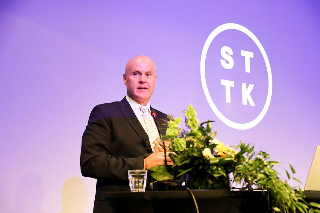 Antti Palola STTK:n edustajiston kokouksessa 19.5.2022